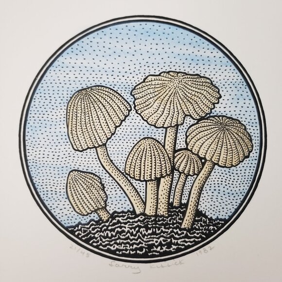 Larry Kissick Pair of Mushroom Numbered Prints Canadian Artist Signed 1982 - Picture 5 of 6